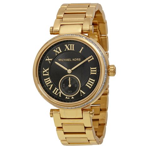 Michael Kors Skylar Black Dial Gold.